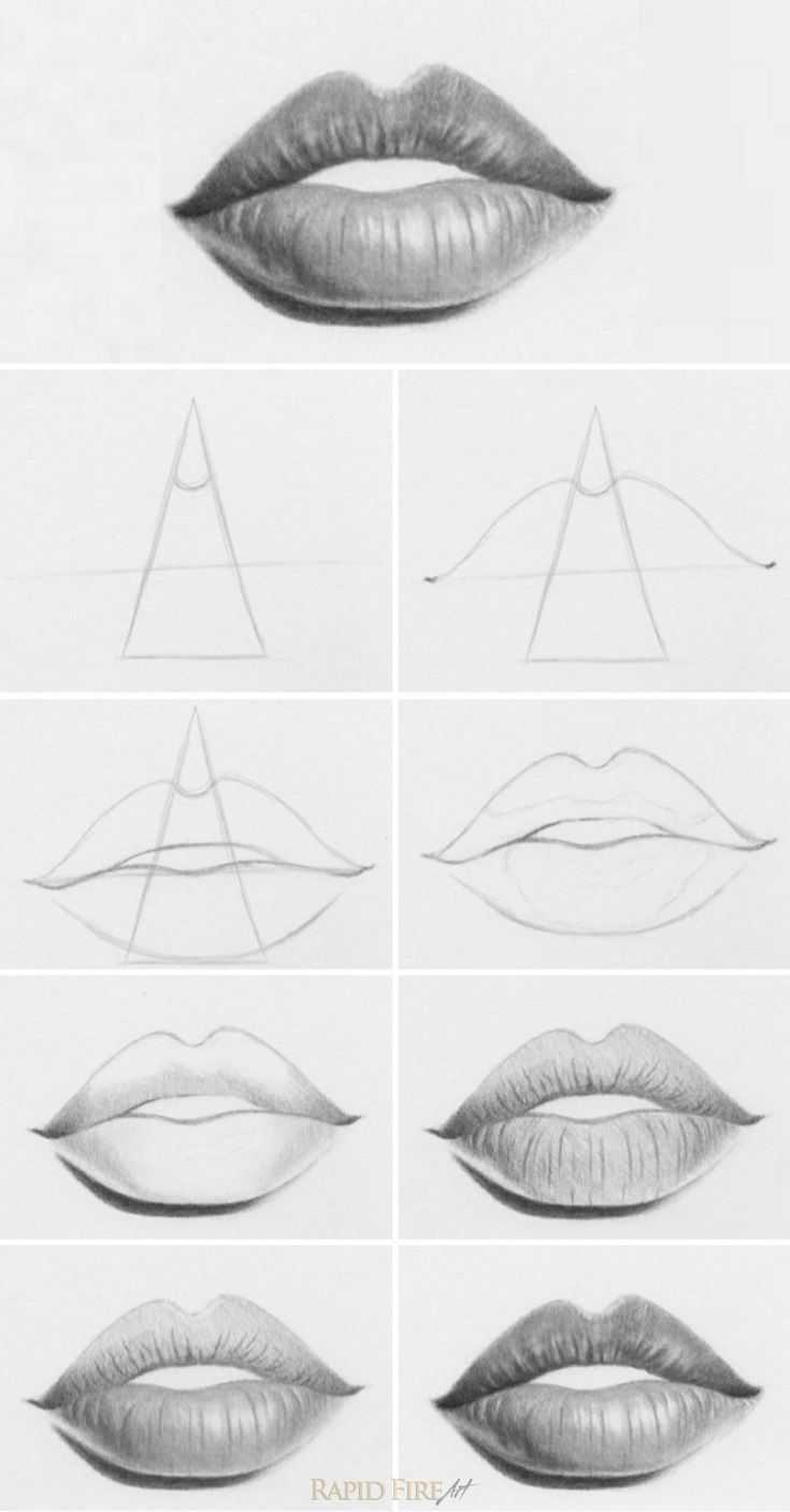 Как нарисовать яркие губы