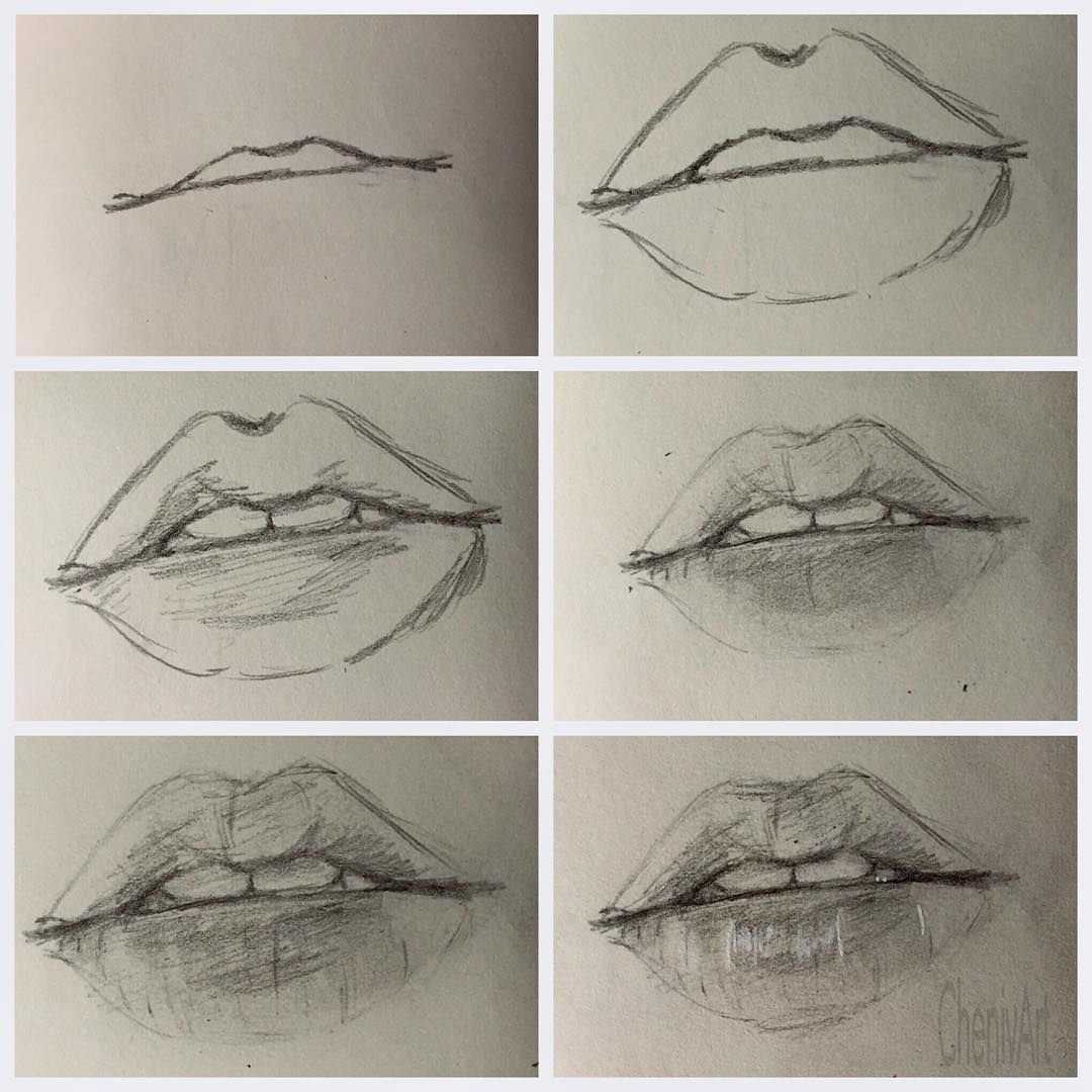 Как нарисовать губы: подробное руководство для начинающих как нарисовать правильно
