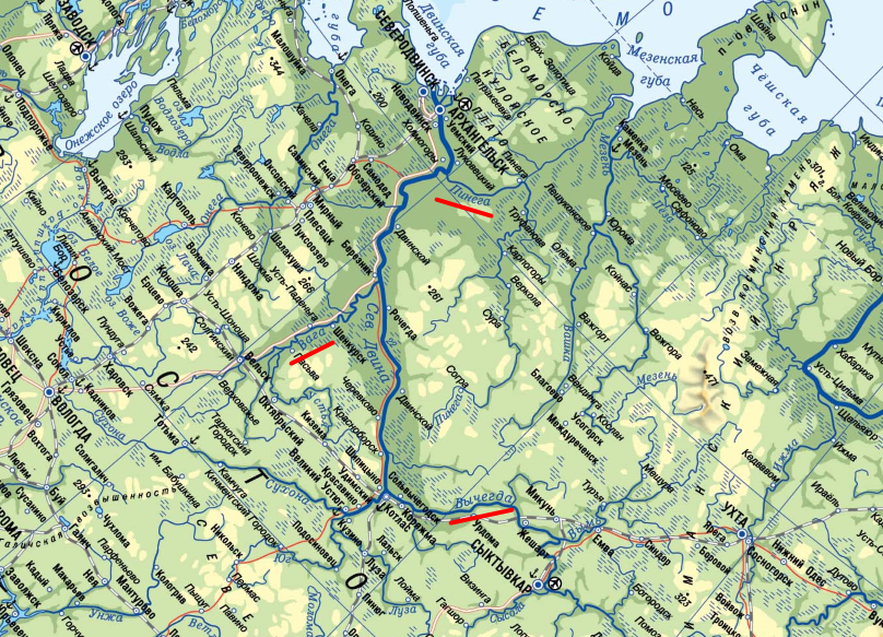 Река  северная двина