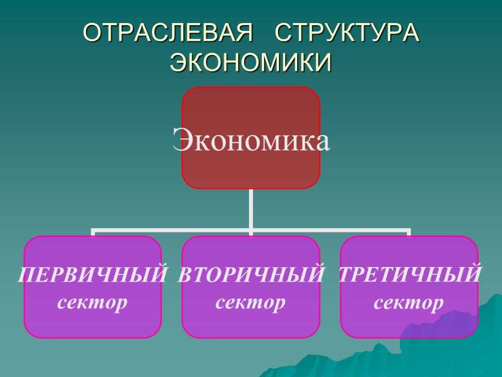 Секторы экономики россии схема по географии