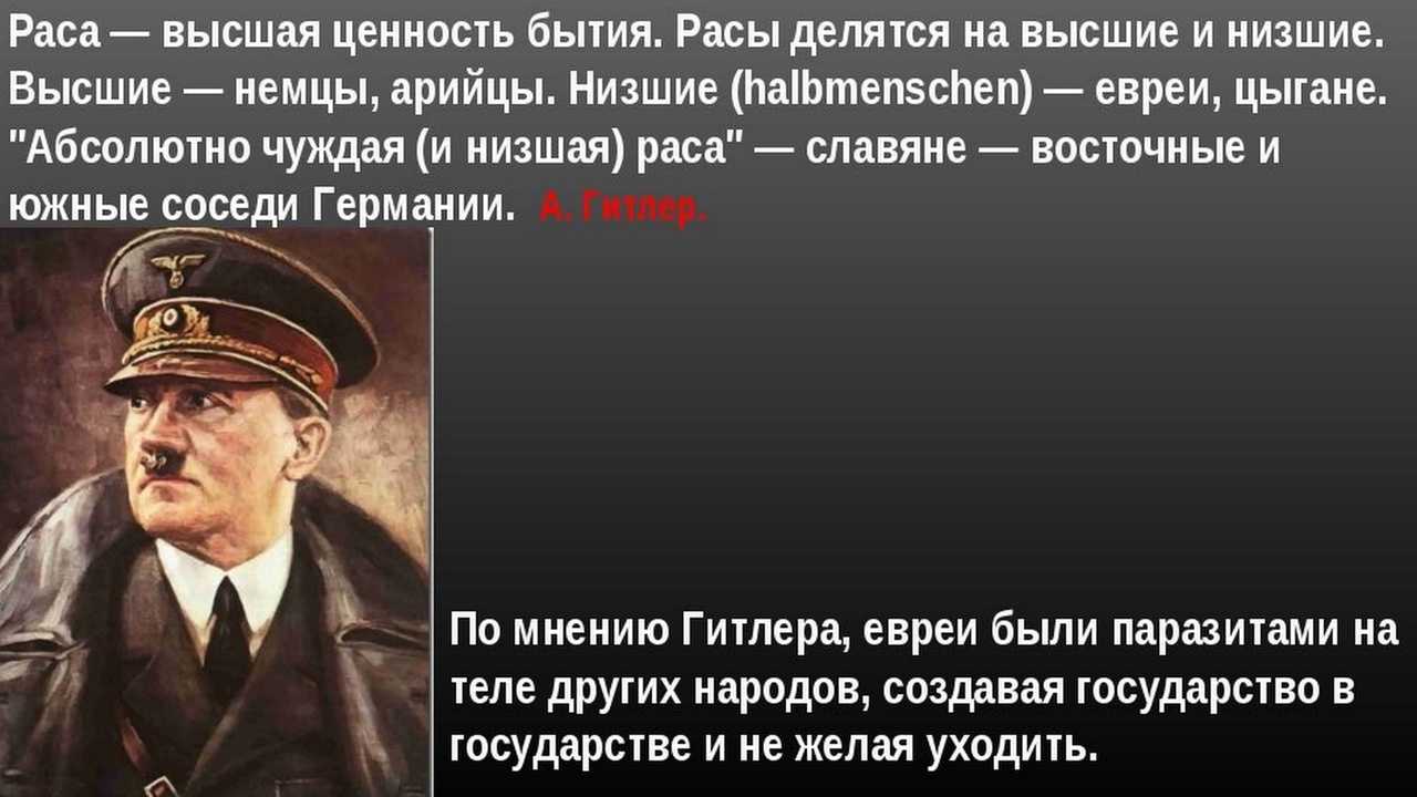 «суть нацистского режима»: как гитлер планировал создать «расу господ» — рт на русском
