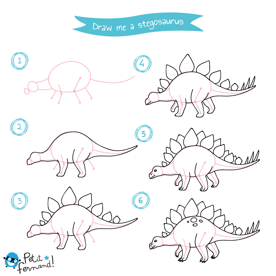 Как нарисовать динозавра | рисунок динозавра поэтапно карандашом