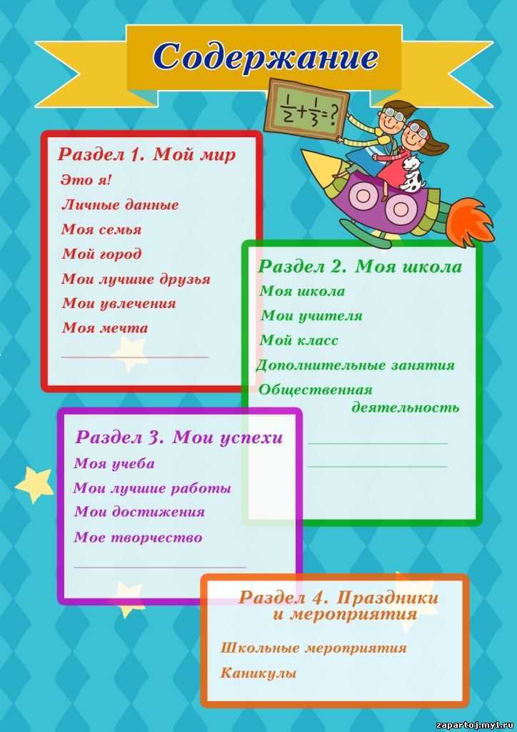 Портфолио ученика начальной школы - la-vida.ru