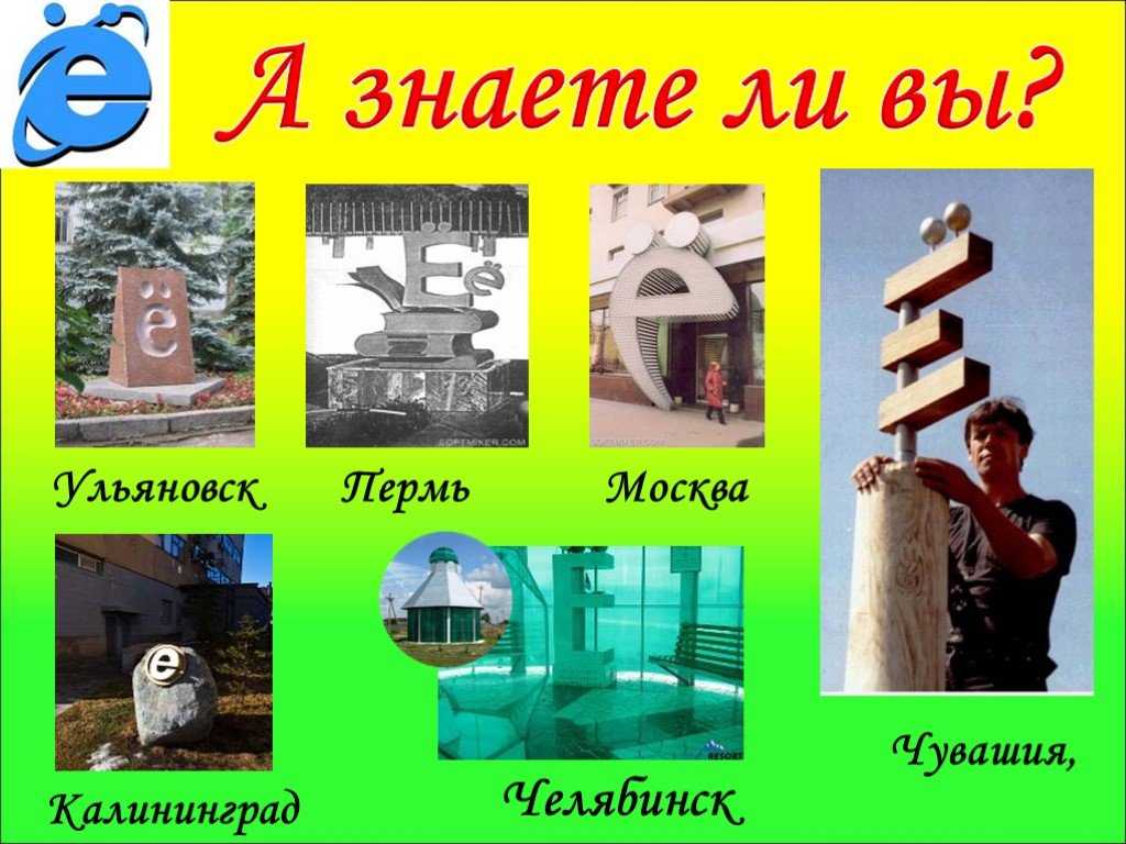 Буква е самая загадочная буква русского алфавита доклад