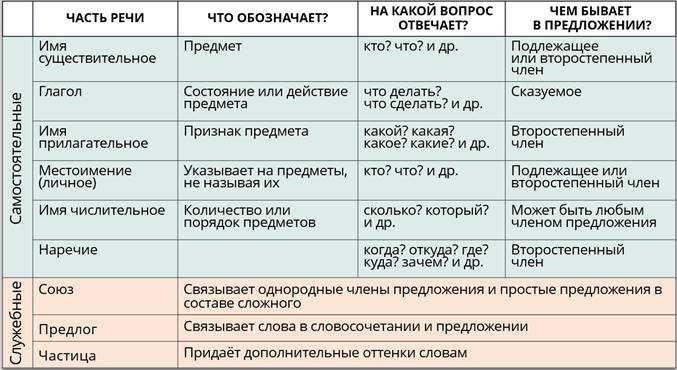 Запомнили ли вы части речи в русском языке