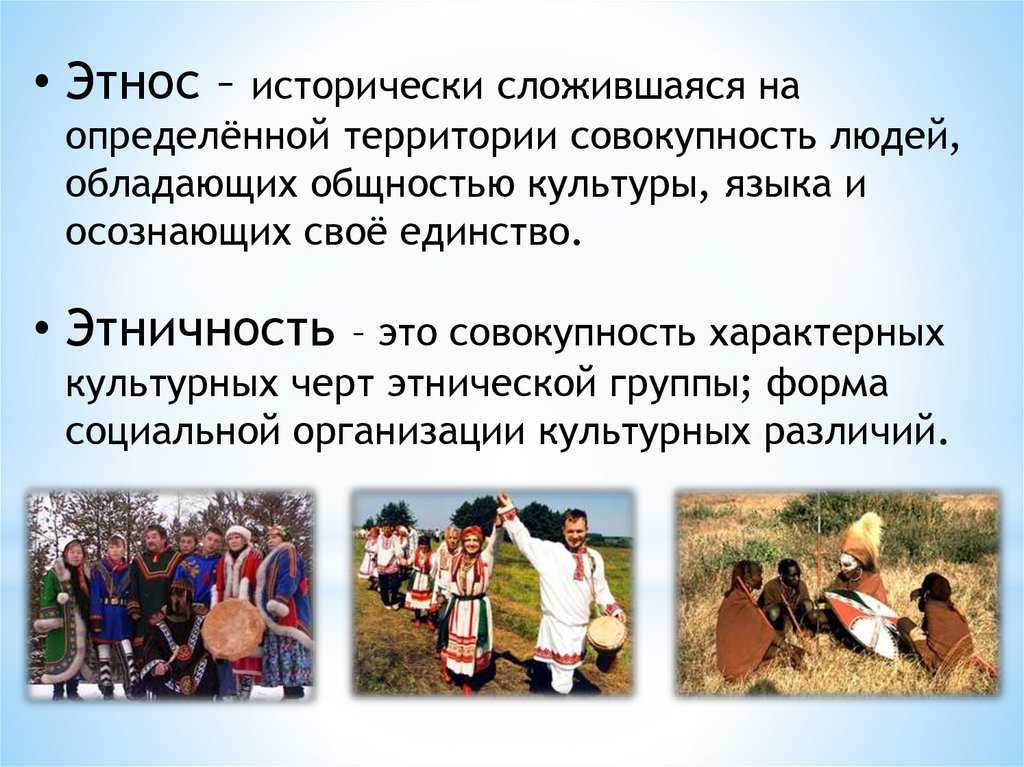 Этнос, нации и народности