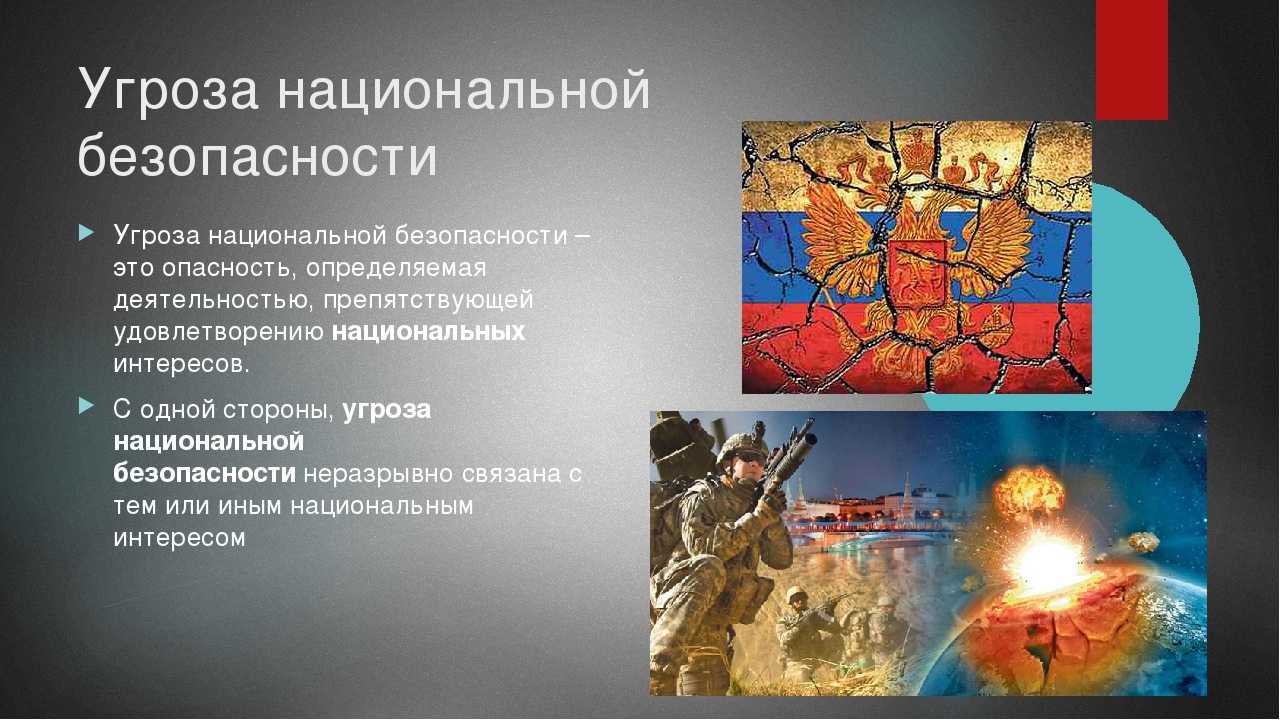 Основные угрозы национальным интересам и безопасности россии