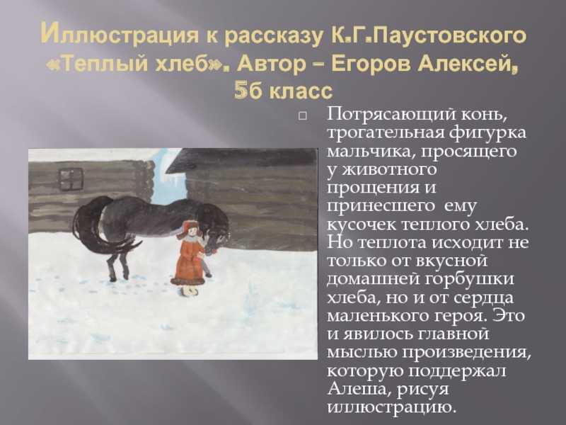 Сочинение теплый хлеб паустовсого 5 класс