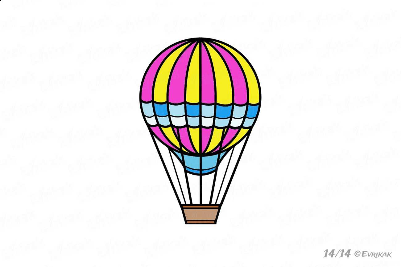 Рисуем воздушный шар поэтапно. как поэтапно нарисовать воздушный шар