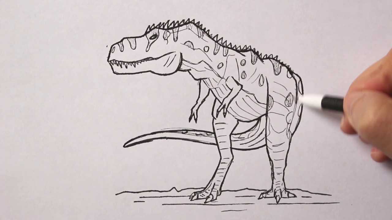 Как рисовать динозавров карандашом
