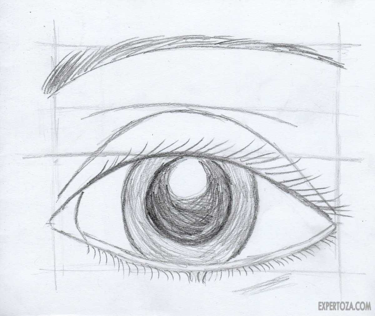 Как научиться рисовать глаза карандашом быстро и красиво