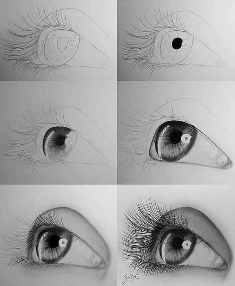 Как нарисовать глаза карандашом за несколько шагов
