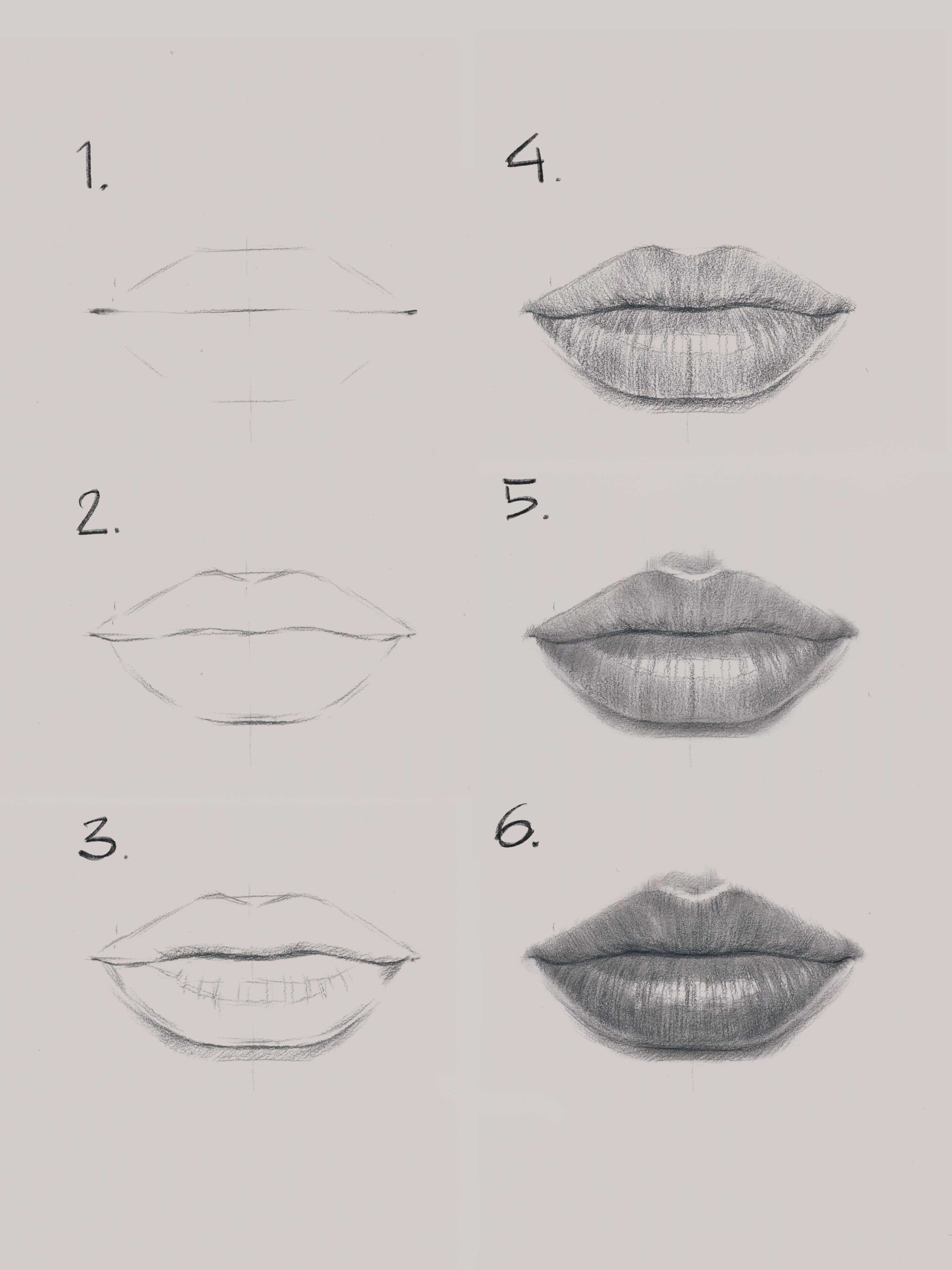 Как накрасить губы карандашом, уроки рисования для девушек