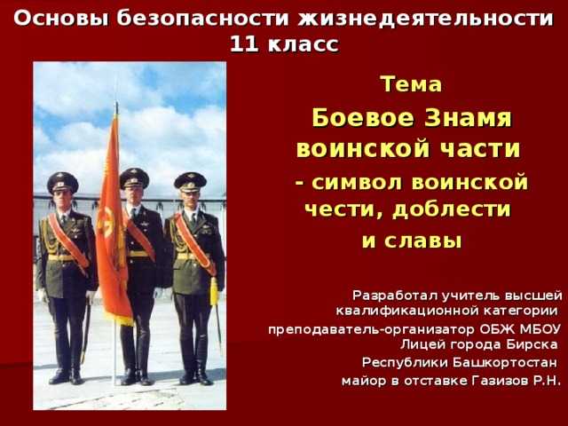Символы ратной славы и воинской доблести : реферат : военная кафедра