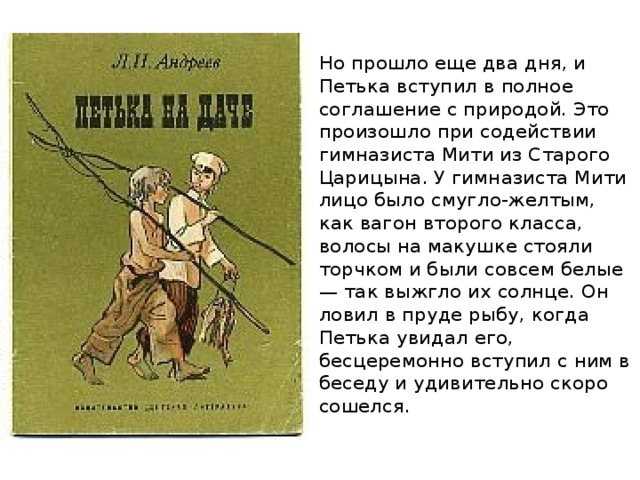 Русский и литература 865: урок по рассказу л.андреева «петька на даче»