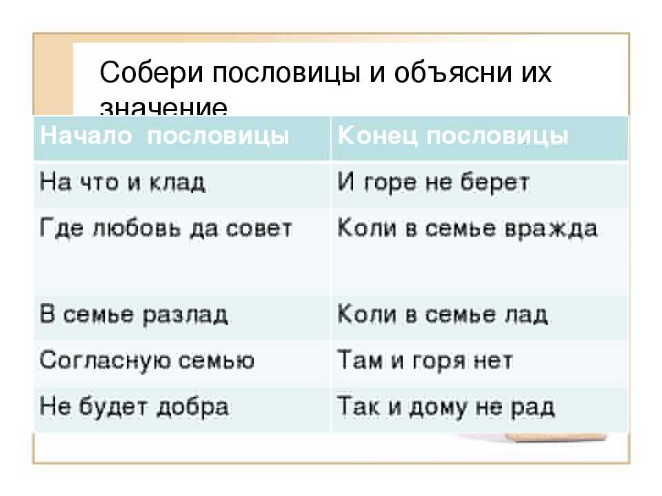Пословицы о труде - подготовка к школе и развивающие задания для детей мама7я