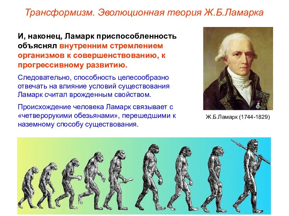 2. эволюционная теория ж. б. ламарка. биология. общая биология. 11 класс. базовый уровень