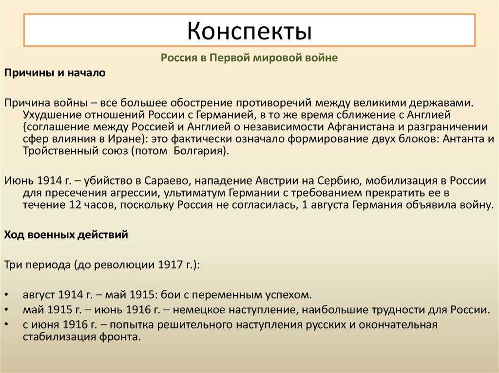 Первая мировая война 1914-1918
