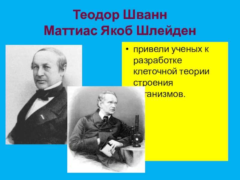 Маттиас шлейден: биография, клеточная теория, вклад
