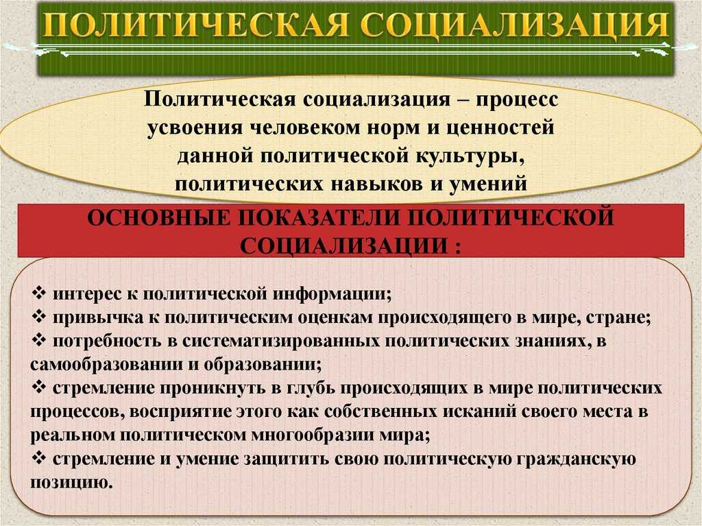 Сущность политической социализации личности. контрольная работа. политология. 2010-03-19