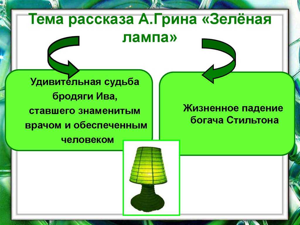 Зеленая лампа – сочинения и анализ рассказа грина