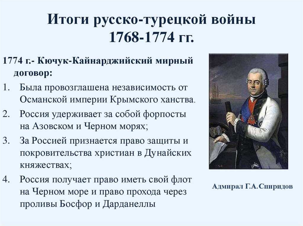 Русско-турецкие войны в таблице. 18 век, 19 век, войны при екатерине ii.