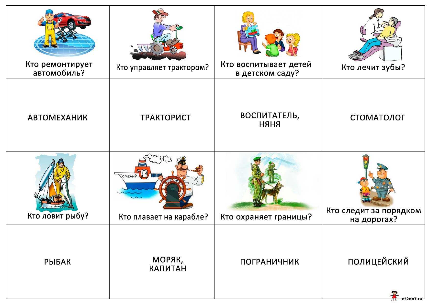 Моя будущая профессия загадки. загадки о профессиях