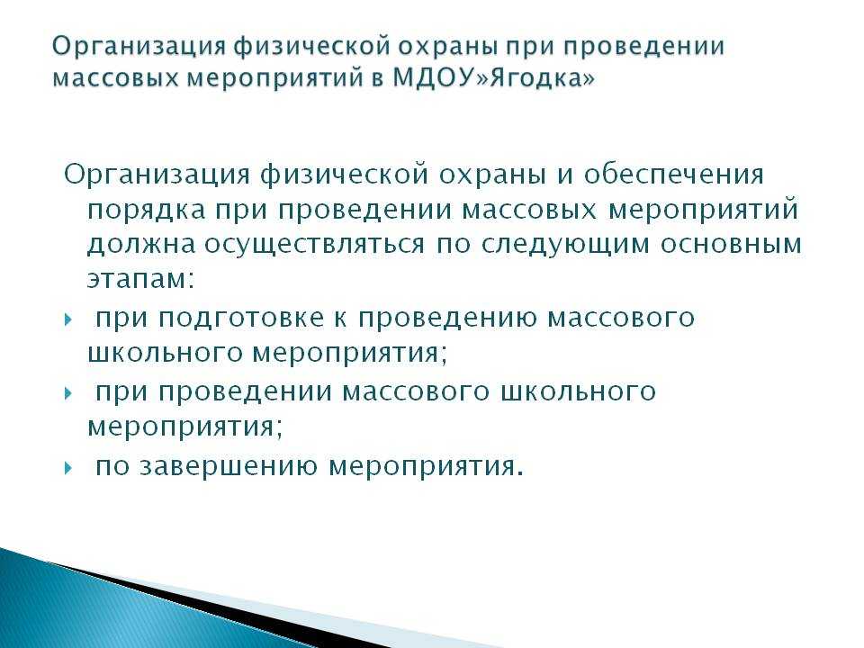 Понятие и виды массовых мероприятий. особенности охраны общественного