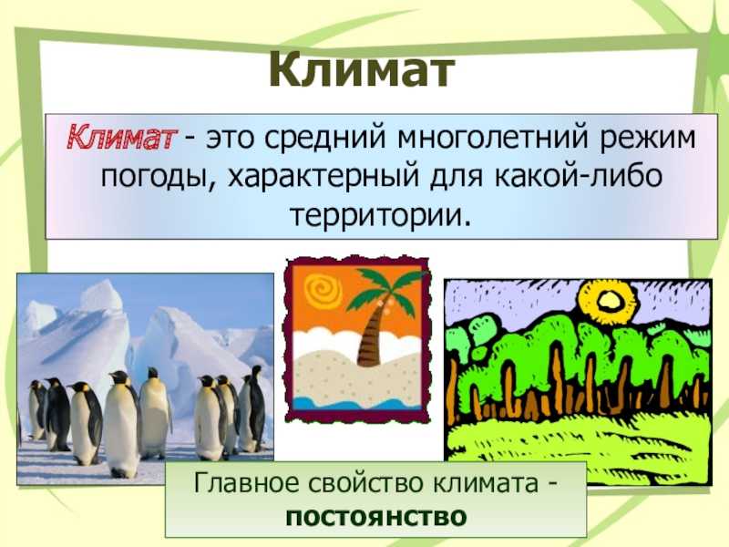 Климат - сообщение доклад