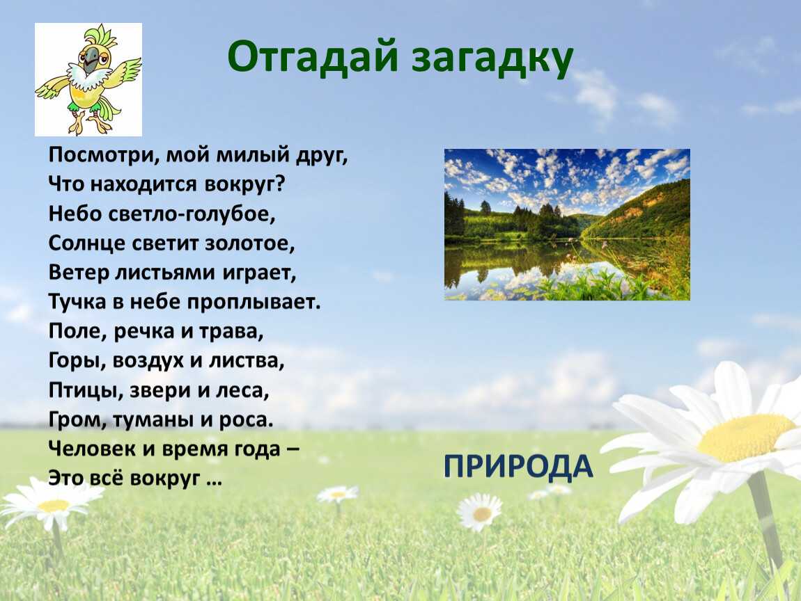 Загадки о природных явлениях - стихи для детей