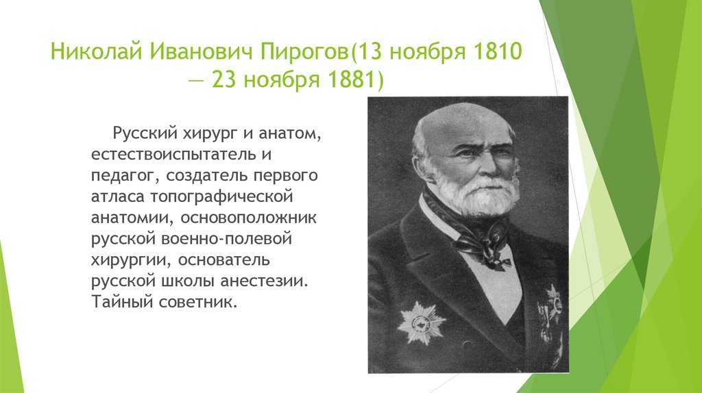 Николай пирогов - биография и научные достижения великого хирурга