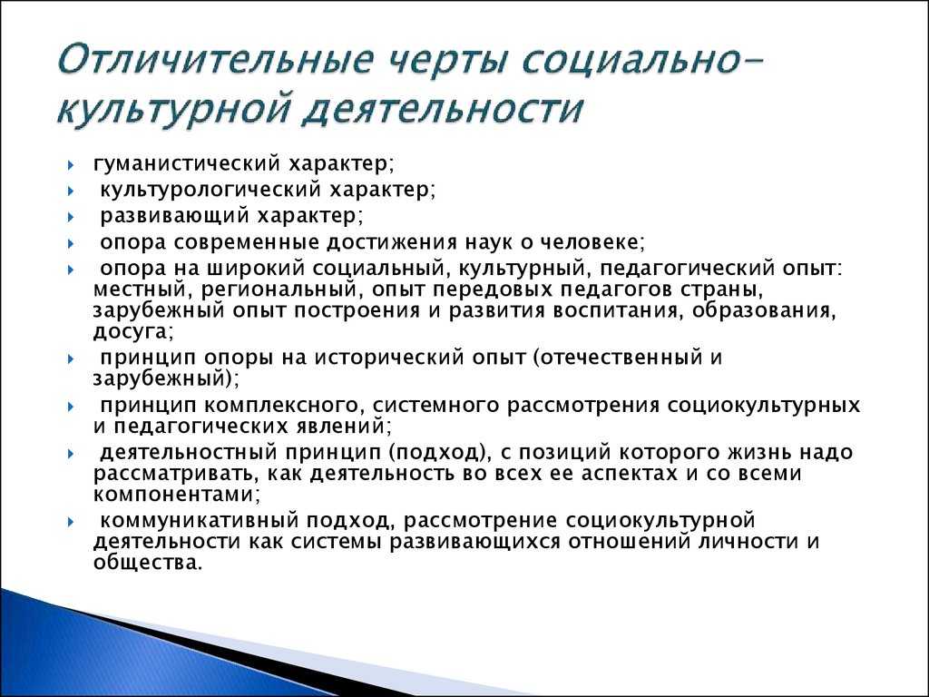 Теоретические подходы к разработке принципов и функций социально-культурной деятельности