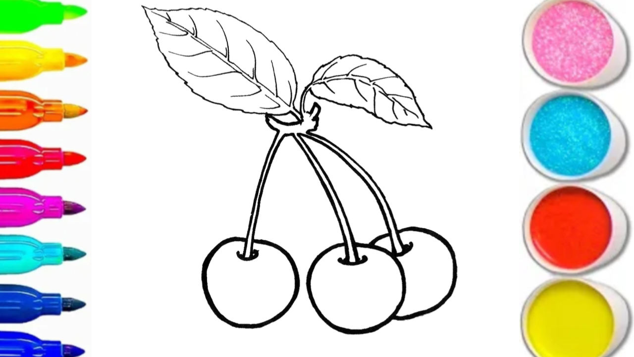 Поэтапно рисовать ветку вишни ягоды. как нарисовать вишню карандашом поэтапно