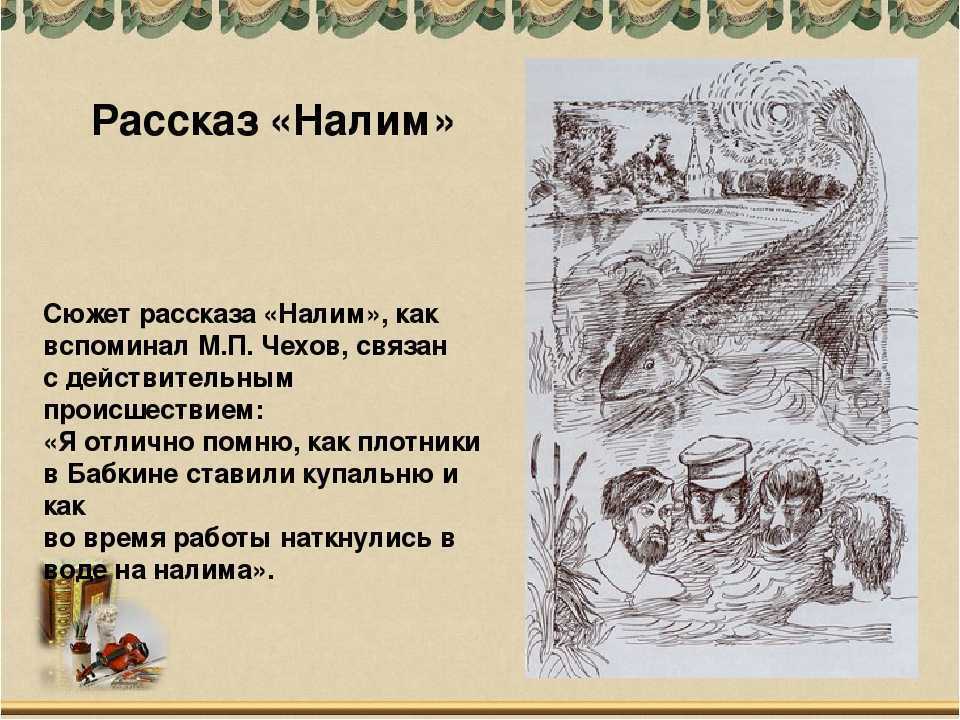 «налим» ? краткое содержание рассказа антона павловича чехова